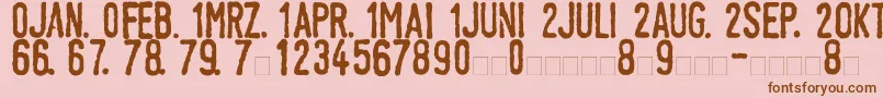 LinotypeTagesstempelNormal Font – Brown Fonts on Pink Background