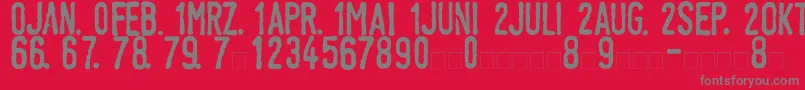 Police LinotypeTagesstempelNormal – polices grises sur fond rouge
