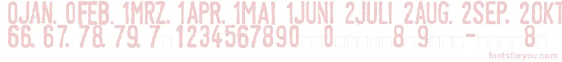 LinotypeTagesstempelNormal Font – Pink Fonts on White Background