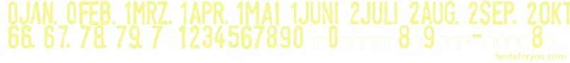 LinotypeTagesstempelNormal Font – Yellow Fonts on White Background