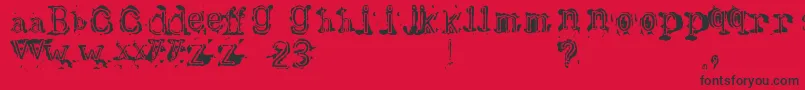Bracille Font – Black Fonts on Red Background