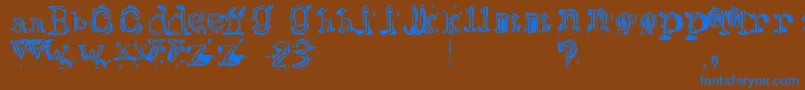 Bracille Font – Blue Fonts on Brown Background
