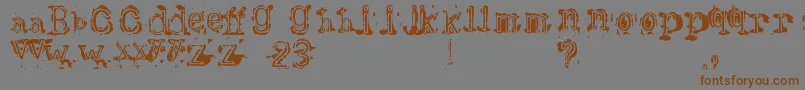 Bracille-Schriftart – Braune Schriften auf grauem Hintergrund