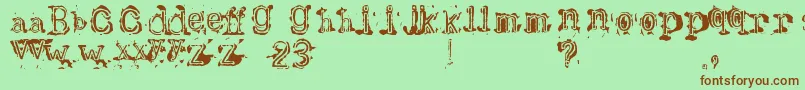 Bracille Font – Brown Fonts on Green Background