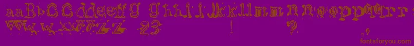 Bracille Font – Brown Fonts on Purple Background