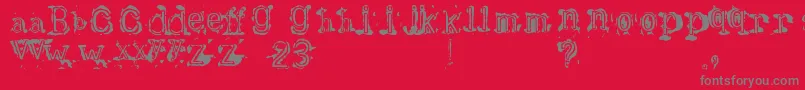 Bracille Font – Gray Fonts on Red Background