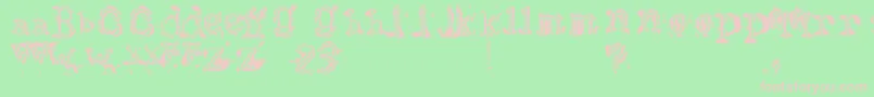 Bracille Font – Pink Fonts on Green Background