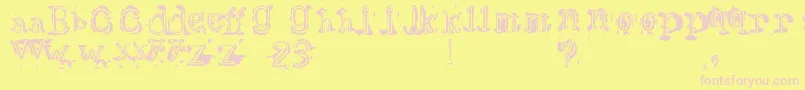 Bracille Font – Pink Fonts on Yellow Background