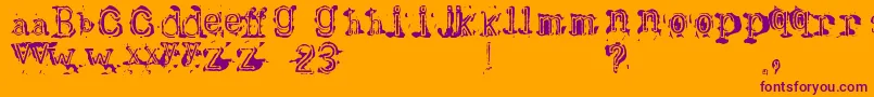 Bracille Font – Purple Fonts on Orange Background