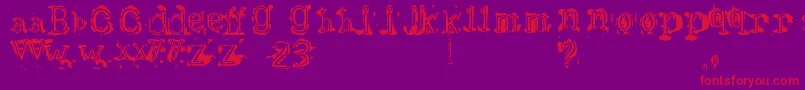 Bracille Font – Red Fonts on Purple Background