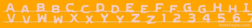 Lvdcg Font – Pink Fonts on Orange Background