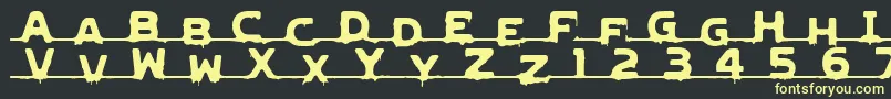 Lvdcg Font – Yellow Fonts on Black Background