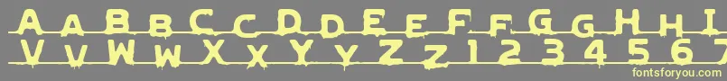 Lvdcg Font – Yellow Fonts on Gray Background