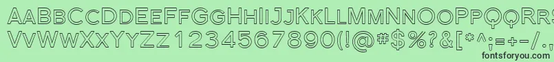 フォントFlorsn39 – 緑の背景に黒い文字