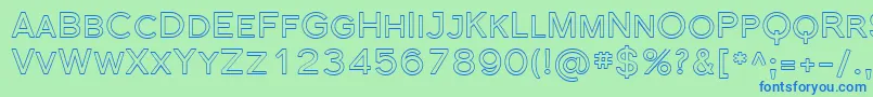 フォントFlorsn39 – 青い文字は緑の背景です。