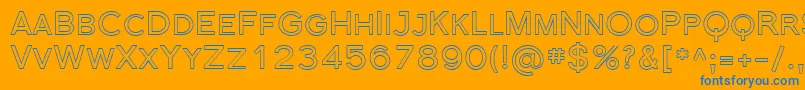 Florsn39 Font – Blue Fonts on Orange Background