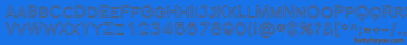 Florsn39 Font – Brown Fonts on Blue Background