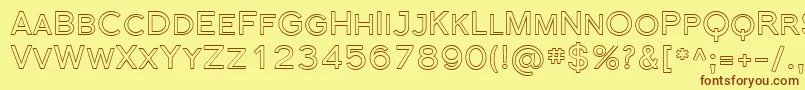 Florsn39 Font – Brown Fonts on Yellow Background