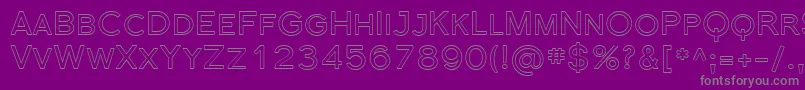 フォントFlorsn39 – 紫の背景に灰色の文字