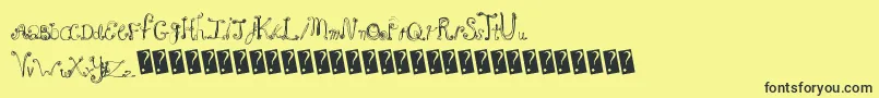 Frenchsugar Font – Black Fonts on Yellow Background