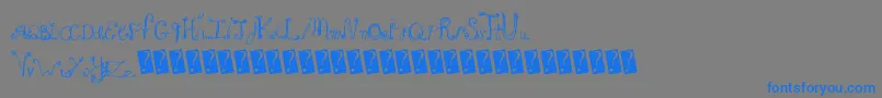 Frenchsugar Font – Blue Fonts on Gray Background