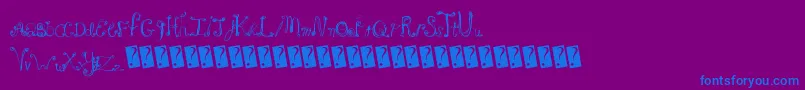 Frenchsugar Font – Blue Fonts on Purple Background