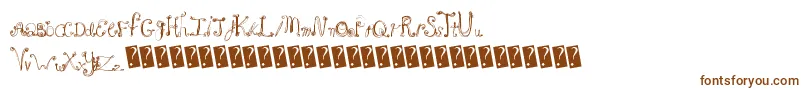 Frenchsugar-fontti – ruskeat fontit valkoisella taustalla