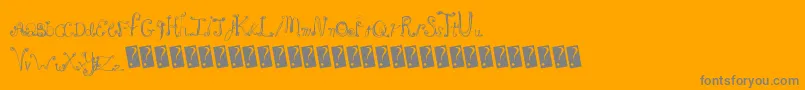 Frenchsugar-Schriftart – Graue Schriften auf orangefarbenem Hintergrund