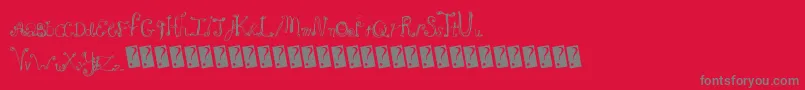 Frenchsugar Font – Gray Fonts on Red Background