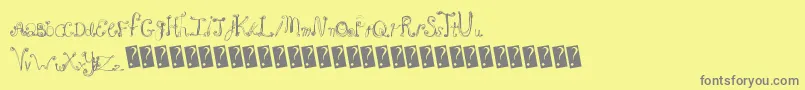 Frenchsugar Font – Gray Fonts on Yellow Background