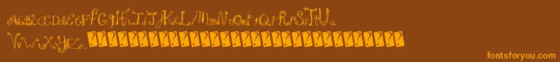 Frenchsugar Font – Orange Fonts on Brown Background