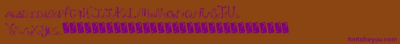 Frenchsugar Font – Purple Fonts on Brown Background