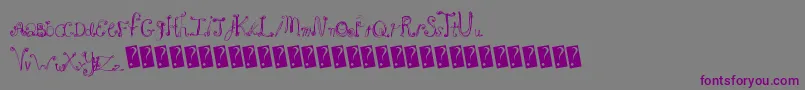 フォントFrenchsugar – 紫色のフォント、灰色の背景