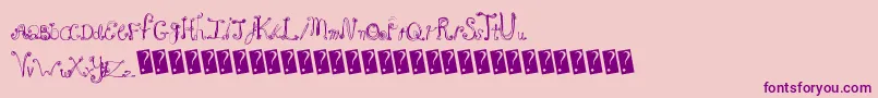 Frenchsugar Font – Purple Fonts on Pink Background