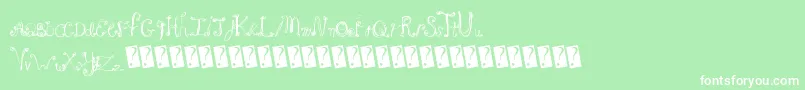 Frenchsugar Font – White Fonts on Green Background