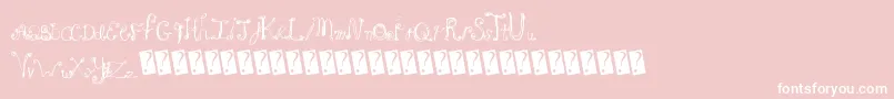 Frenchsugar-Schriftart – Weiße Schriften auf rosa Hintergrund