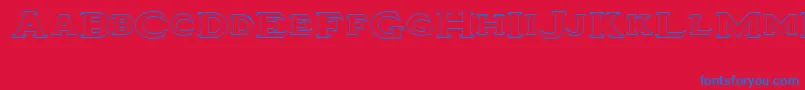 Tinplatetitlingwide Font – Blue Fonts on Red Background