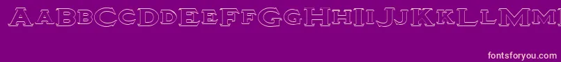 Tinplatetitlingwide Font – Pink Fonts on Purple Background