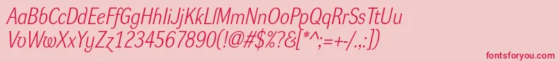 DynagrotesklmItalic Font – Red Fonts on Pink Background