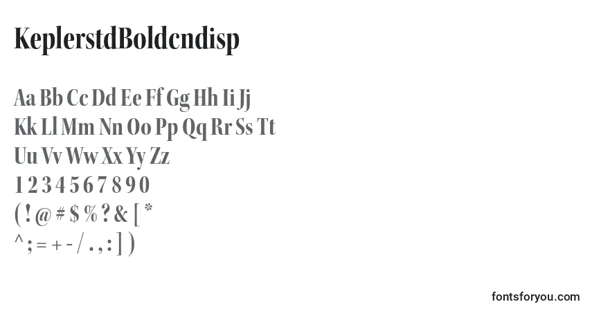 KeplerstdBoldcndisp Font – alphabet, numbers, special characters