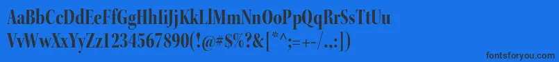 KeplerstdBoldcndisp Font – Black Fonts on Blue Background