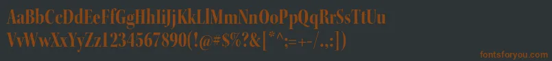 KeplerstdBoldcndisp Font – Brown Fonts on Black Background