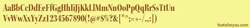 KeplerstdBoldcndisp Font – Brown Fonts on Yellow Background