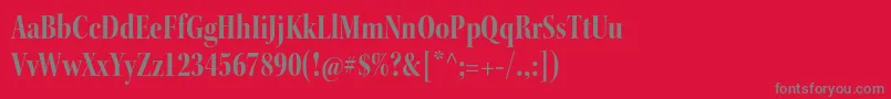 KeplerstdBoldcndisp Font – Gray Fonts on Red Background