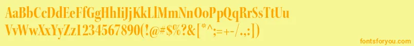 KeplerstdBoldcndisp Font – Orange Fonts on Yellow Background