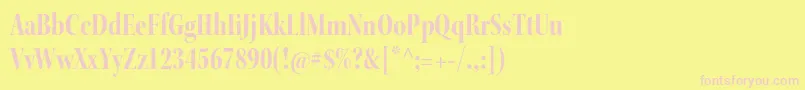 KeplerstdBoldcndisp Font – Pink Fonts on Yellow Background