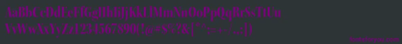 Czcionka KeplerstdBoldcndisp – fioletowe czcionki na czarnym tle