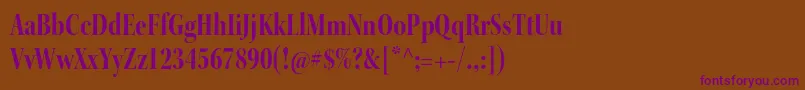 KeplerstdBoldcndisp Font – Purple Fonts on Brown Background