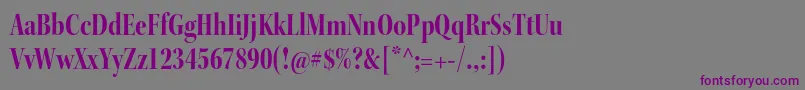 KeplerstdBoldcndisp Font – Purple Fonts on Gray Background