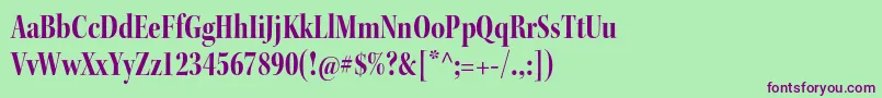 KeplerstdBoldcndisp Font – Purple Fonts on Green Background